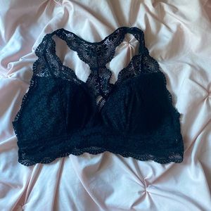 black lace bralette